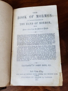 1871 Book Of Mormon