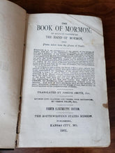 Load image into Gallery viewer, 1902 Book Of Mormon