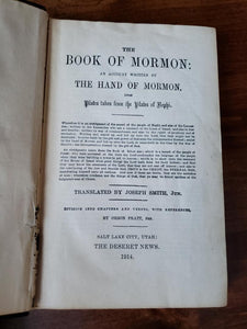 1914 Book Of Mormon